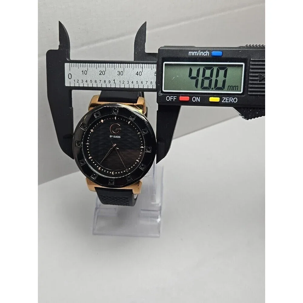 Mens G by GUESS  Black Rose Gold Watch G10438G1 New Battery